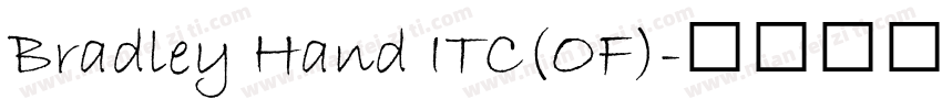 Bradley Hand ITC(OF)字体转换